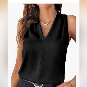 Black sleeveless top. Medium